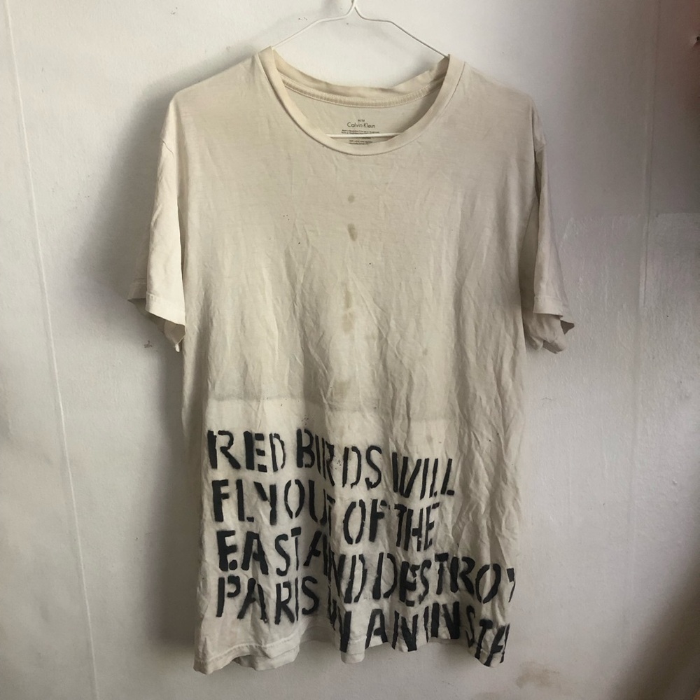 Coil Band Tshirt Handmade Stencil